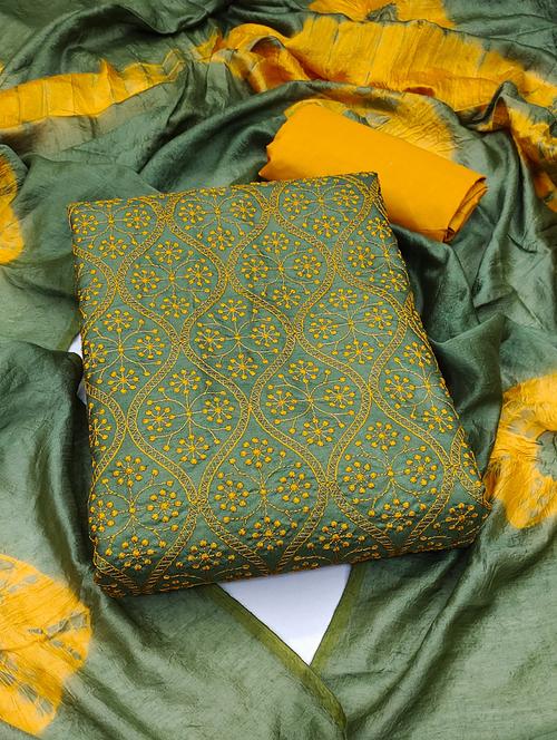 embroidered unstitched suit set - 20886376 - Very Small Image - 1