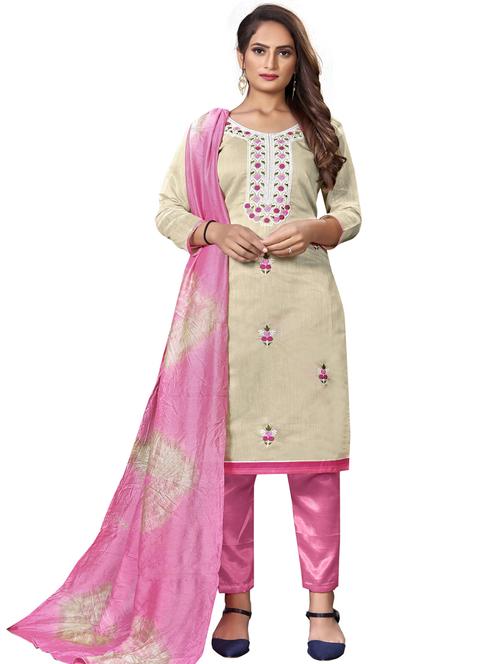 embroidered unstitched suit set - 20886381 - Very Small Image - 1