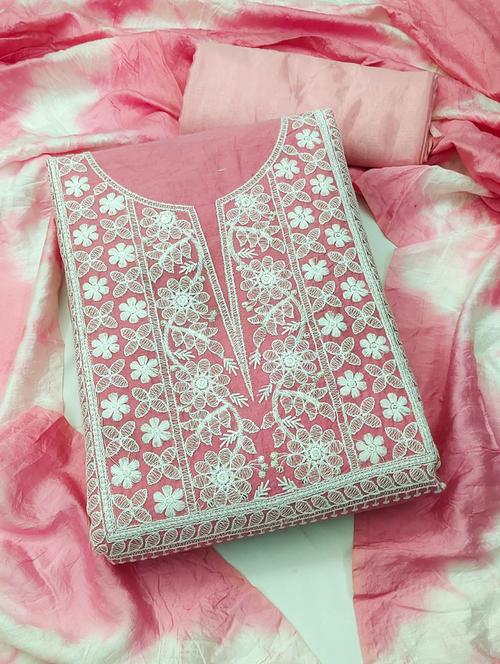 embroidered unstitched suit set - 20886399 - Very Small Image - 1