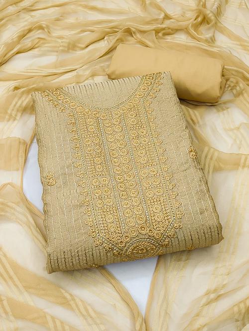 embroidered unstitched suit set - 20886401 - Very Small Image - 1
