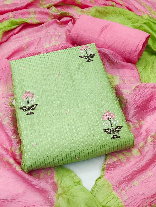 embroidered unstitched suit set - 20886426 - Very Small Image - 1