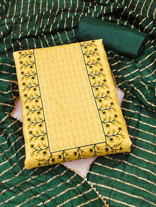 embroidered unstitched suit set - 20886451 - Very Small Image - 1