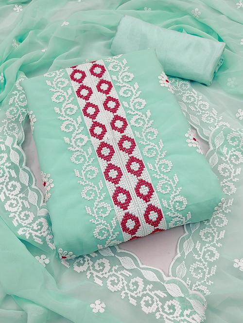 embroidered unstitched suit set - 20886528 - Very Small Image - 1