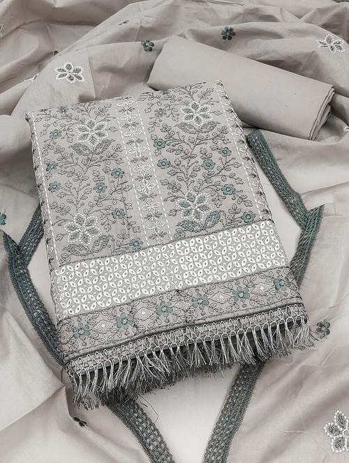 embroidered unstitched suit set - 20886530 - Very Small Image - 1
