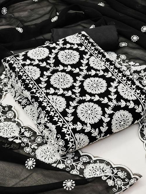 embroidered unstitched suit set - 20886554 - Very Small Image - 1
