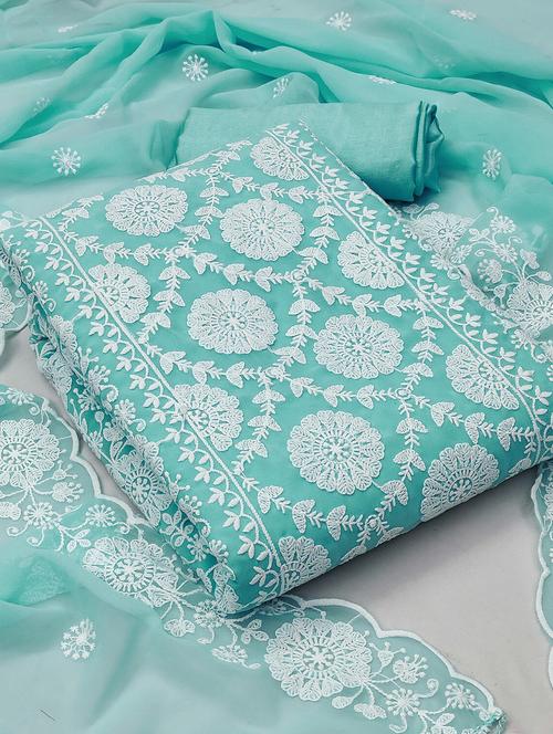 embroidered unstitched suit set - 20886558 - Very Small Image - 1
