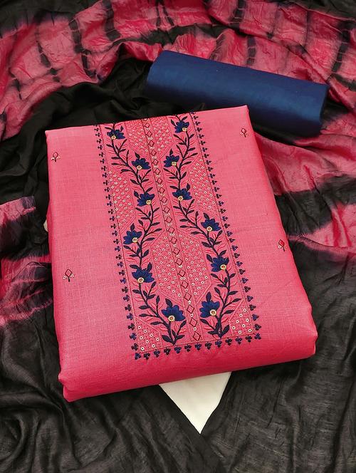 embroidered unstitched suit set - 20886569 - Very Small Image - 1