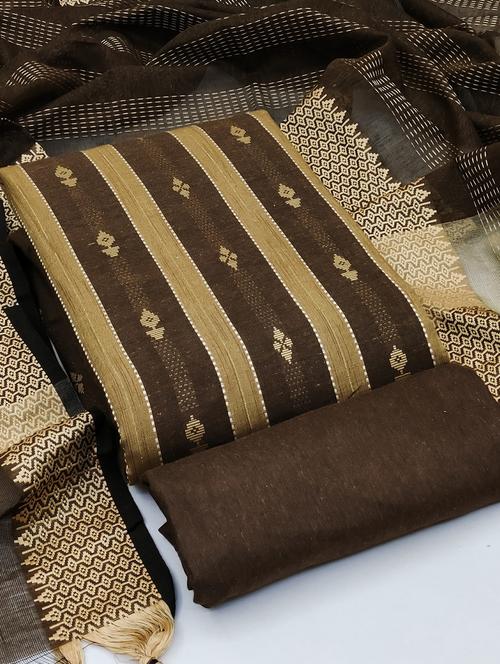 self design zari work unstitched suit set - 20886850 - Very Small Image - 1