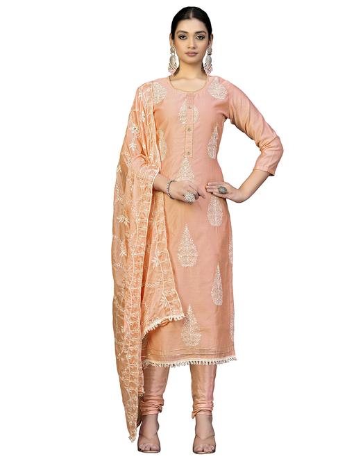 embroidered unstitched suit set - 20887455 - Very Small Image - 1