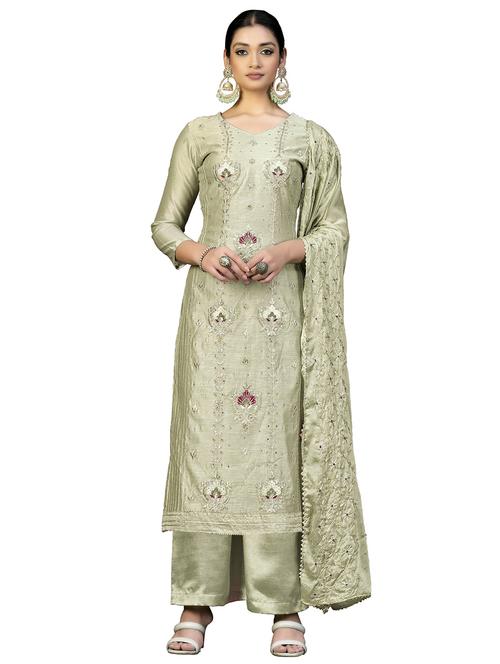 embroidered unstitched suit - 20887461 - Very Small Image - 1