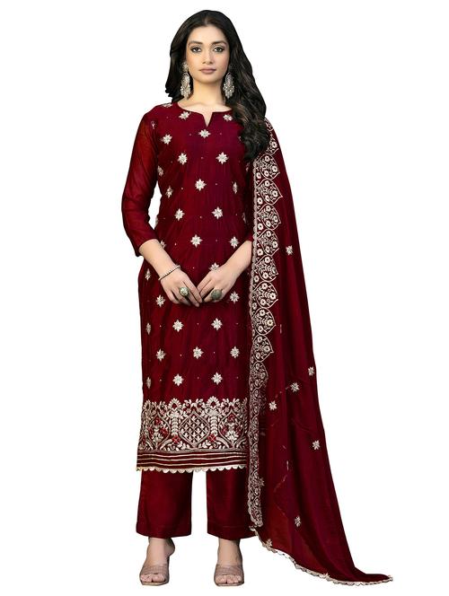 embroidered unstitched suit - 20887465 - Very Small Image - 1