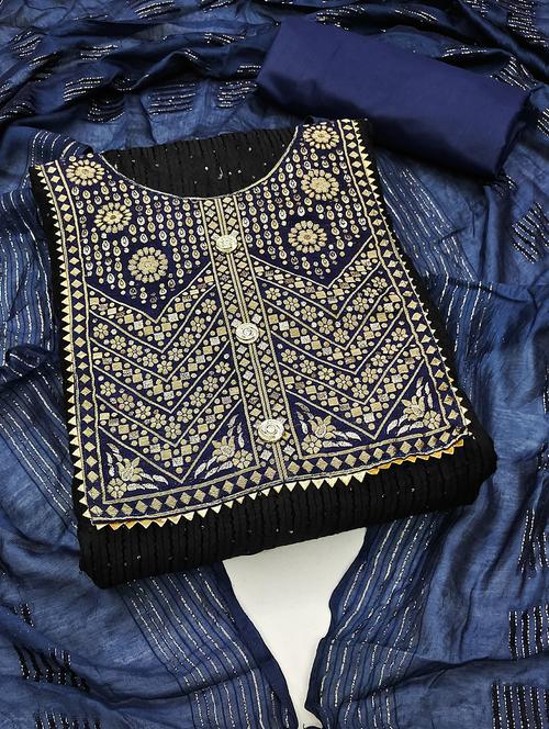 embroidered unstitched suit set - 20887572 - Very Small Image - 1