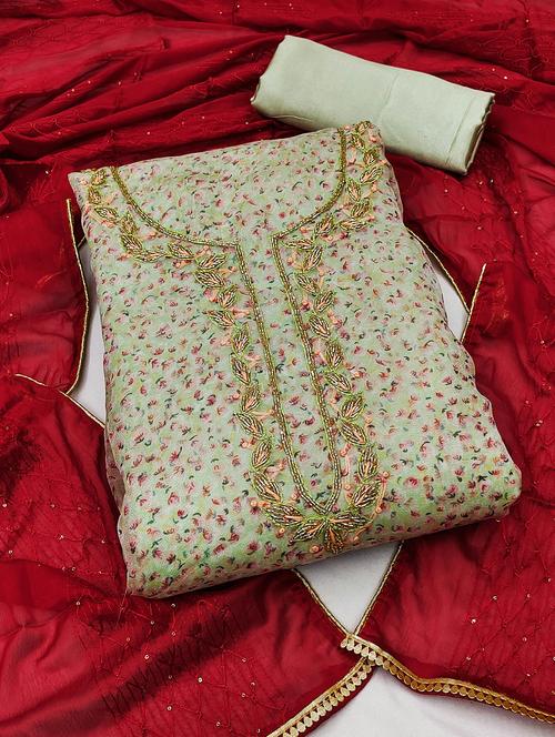embroidered unstitched suit - 20887608 - Very Small Image - 1