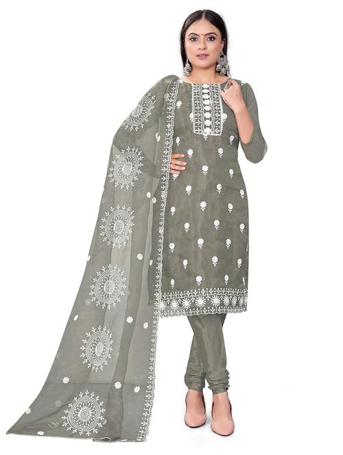 embroidered unstitched suit set - 20887812 - Very Small Image - 1