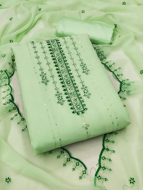 embroidered unstitched suit set - 20887874 - Very Small Image - 1