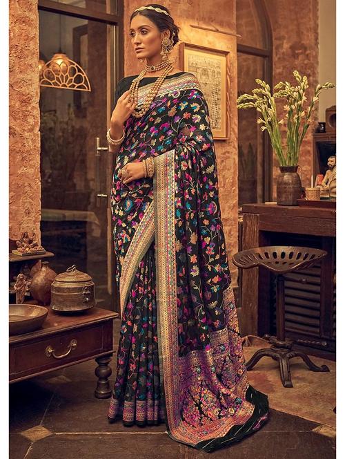 women zari bordered printed saree with blouse - 20888714 - Very Small Image - 1