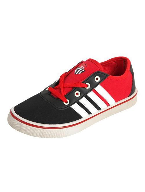 red mesh laceup casual shoes - 20889097 - Very Small Image - 1