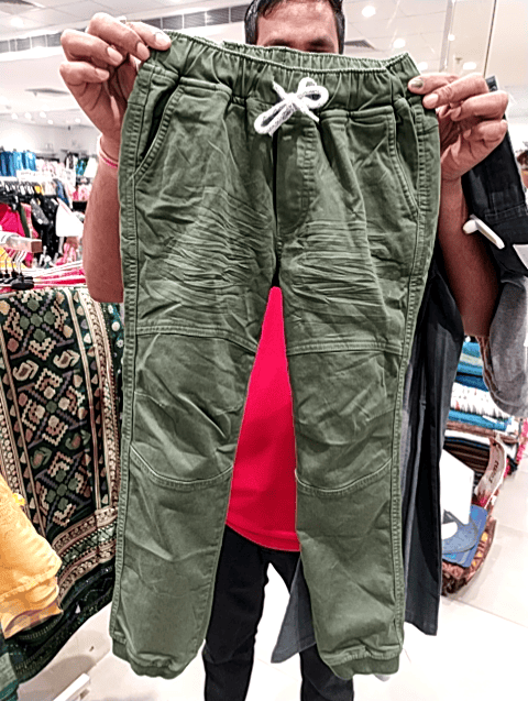 olive poly cotton trouser - 20889800 - Very Small Image - 1