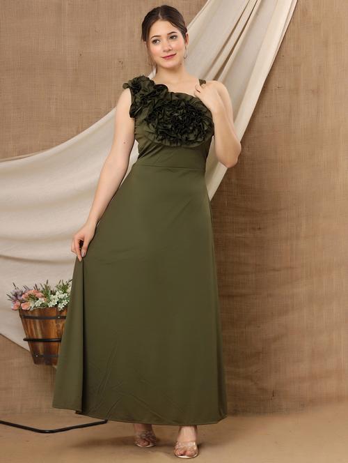 women solid sleeveless a-line dress - 20893684 - Very Small Image - 1