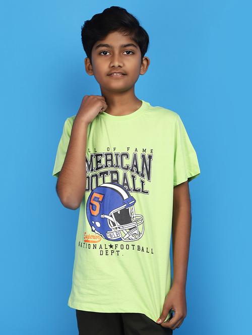 neo mint green cotton printed t-shirt - 20893878 - Very Small Image - 1