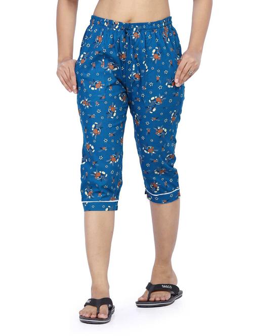 women floral print cotton capri - 20894892 - Very Small Image - 1