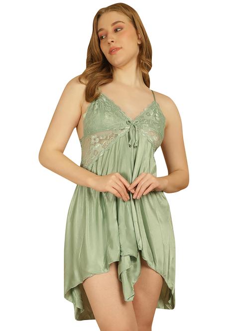 women satin babydoll nightdress - 20895423 - Very Small Image - 1