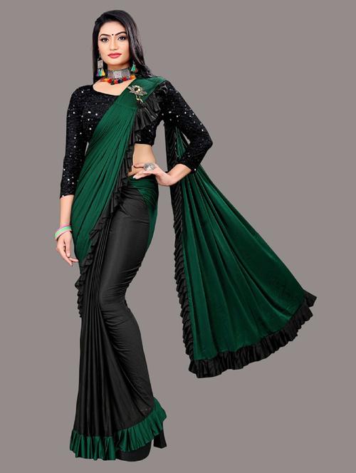 half & half ready to wear saree with blouse - 20895505 - Very Small Image - 1
