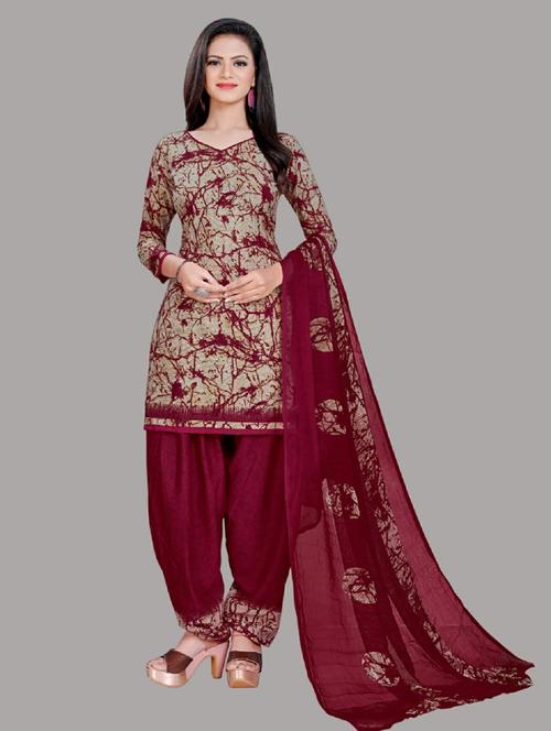 printed unstitched suit set - 20895807 - Very Small Image - 1