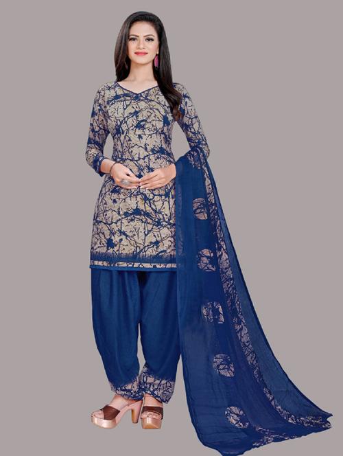 printed unstitched suit set - 20895828 - Very Small Image - 1
