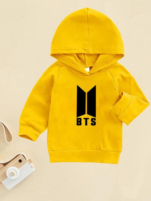 yellow cotton blend front print sweatshirt - 20896733 - Very Small Image - 1