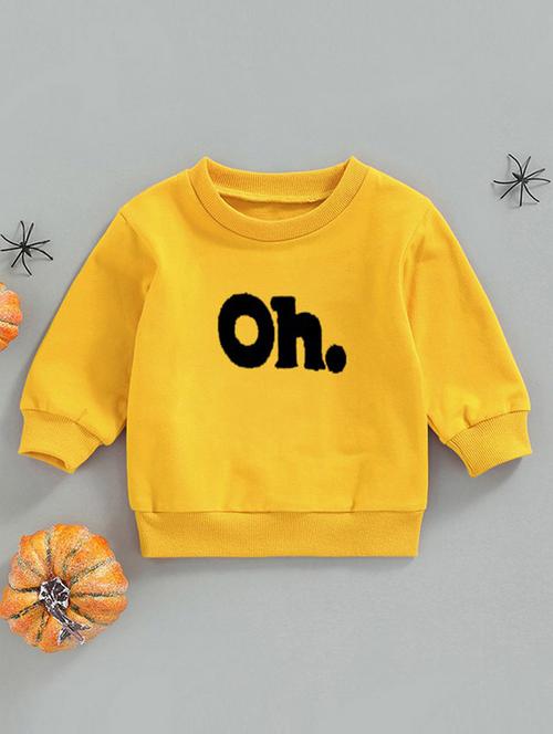 yellow front print detailed sweatshirt - 20896779 - Very Small Image - 1