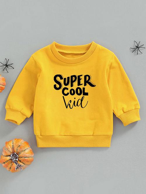 yellow front print detailed sweatshirt - 20896784 - Very Small Image - 1