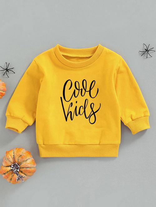 yellow front print detailed sweatshirt - 20896786 - Very Small Image - 1