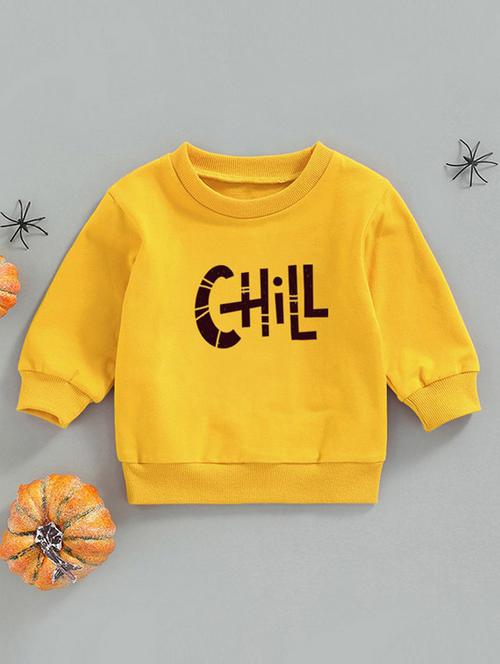 yellow front print detailed sweatshirt - 20896788 - Very Small Image - 1