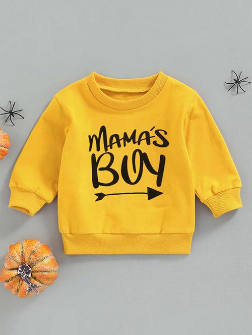 yellow front print detailed sweatshirt - 20896795 - Very Small Image - 1