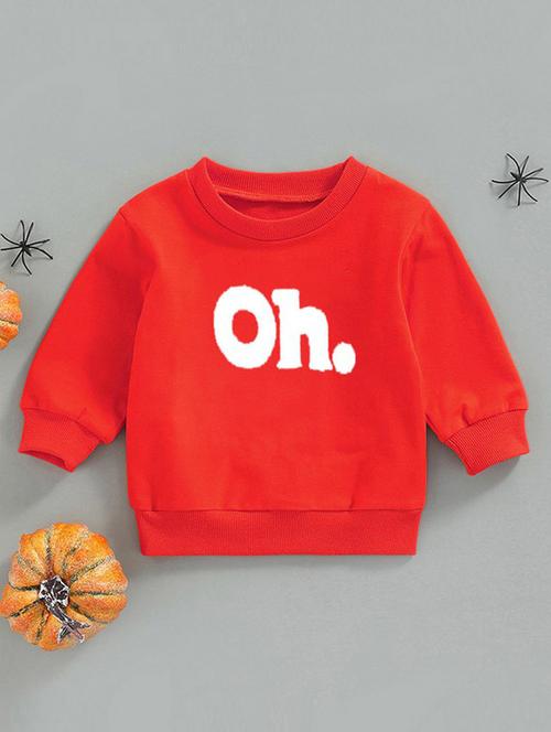 red front print detailed sweatshirt - 20896803 - Very Small Image - 1