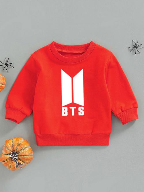 red front print detailed sweatshirt - 20896813 - Very Small Image - 1