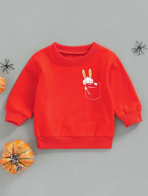 red placement print detailed sweatshirt - 20896815 - Very Small Image - 1