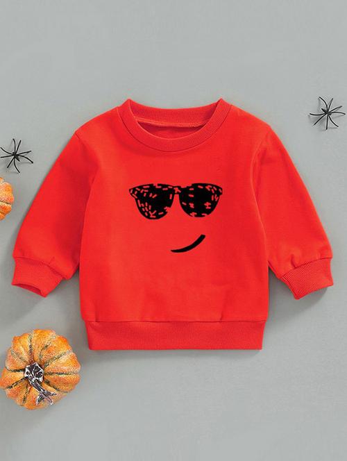 red front print detailed sweatshirt - 20896819 - Very Small Image - 1