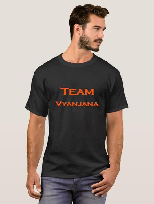 men round neck front print t-shirt - 20896922 - Very Small Image - 1