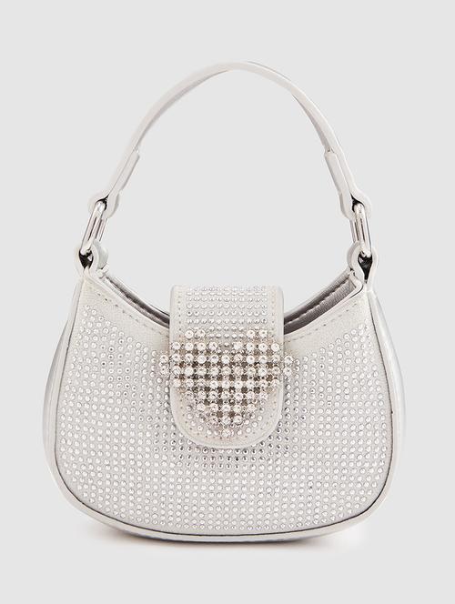 silver leatherette (pu) sling bag - 20906603 - Very Small Image - 1