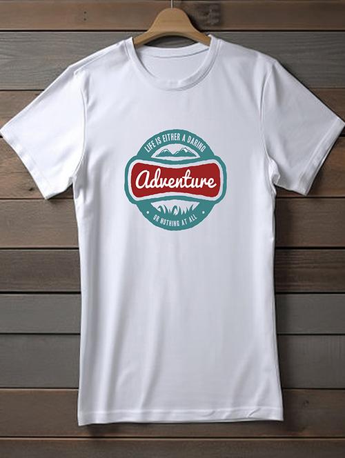 white polyester graphic print t-shirt - 20906716 - Very Small Image - 1