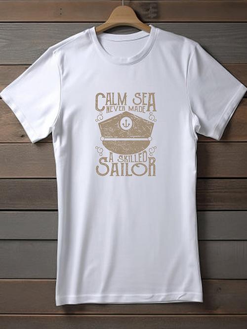 white polyester graphic print t-shirt - 20906747 - Very Small Image - 1