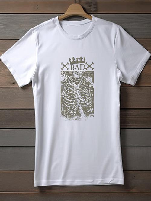 white polyester graphic print t-shirt - 20906782 - Very Small Image - 1