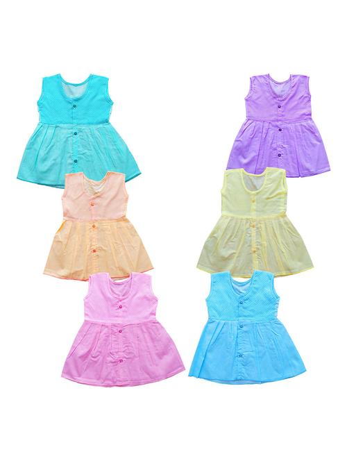 pack of 5 multi colored printed frock - 20908956 - Very Small Image - 1