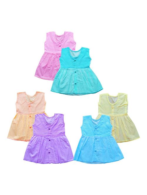 pack of 6 multi colored printed frock - 20908961 - Very Small Image - 1