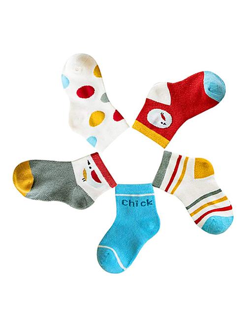 kids set of 5 cotton socks - 20909059 - Very Small Image - 1