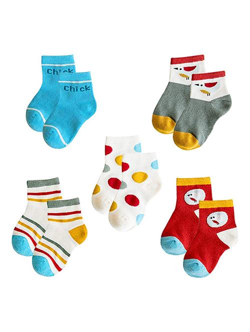 kids set of 5 cotton socks - 20909070 - Very Small Image - 1
