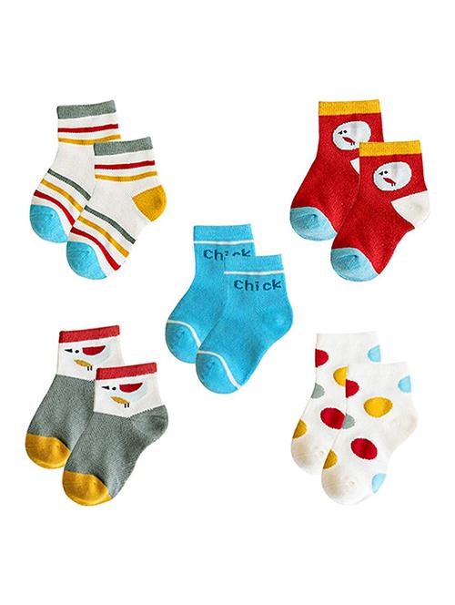 kids set of 5 cotton socks - 20909073 - Very Small Image - 1