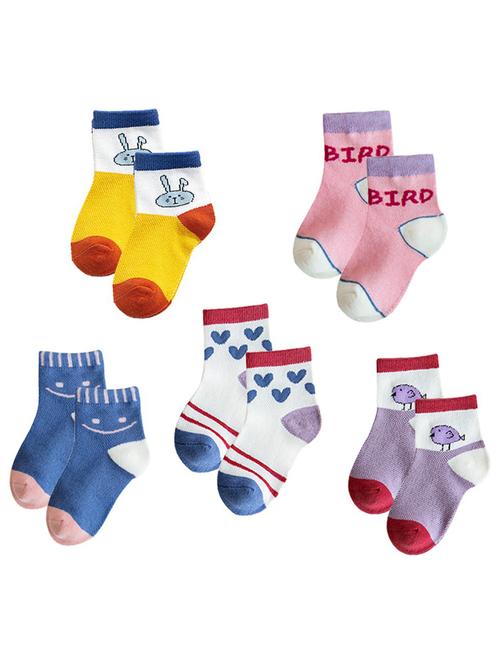 kids set of 5 cotton socks - 20909075 - Very Small Image - 1